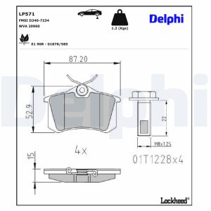 Set placute frana DELPHI LP571 – PEOUGET | AutoRival