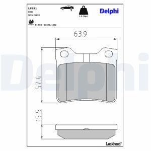 Set placute frana DELPHI LP991 – PEOUGET | AutoRival