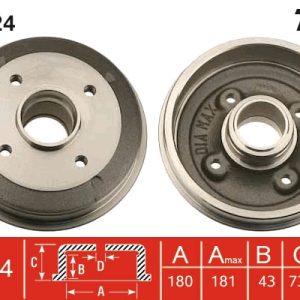 Tambur frana TRW DB4124 – PEOUGET | AutoRival
