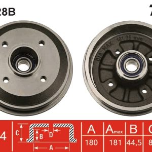 Tambur frana TRW DB4128B – PEOUGET | AutoRival