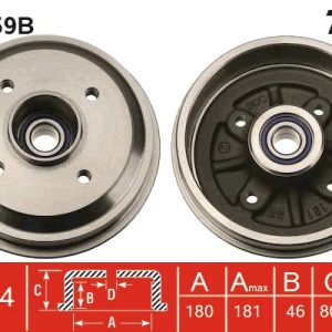 Tambur frana TRW DB4159B – PEOUGET | AutoRival