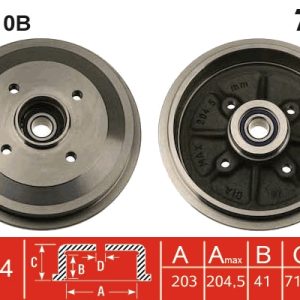 Tambur frana TRW DB4310B – PEOUGET | AutoRival