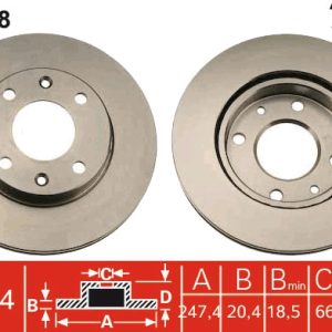 Disc frana TRW DF1218 – PEOUGET | AutoRival