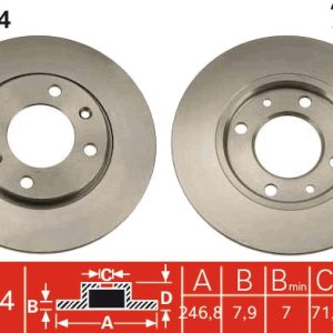 Disc frana TRW DF1224 – PEOUGET | AutoRival