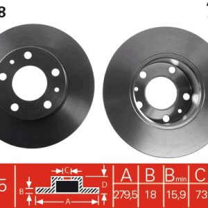 Disc frana TRW DF2728 – PEOUGET | AutoRival
