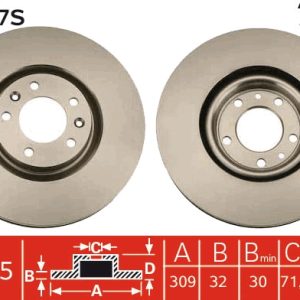 Disc frana TRW DF4237S – PEOUGET | AutoRival