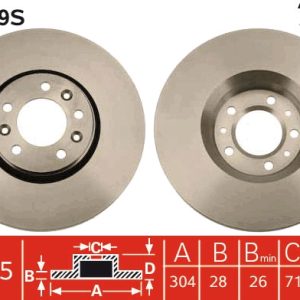 Disc frana TRW DF4849S – PEOUGET | AutoRival