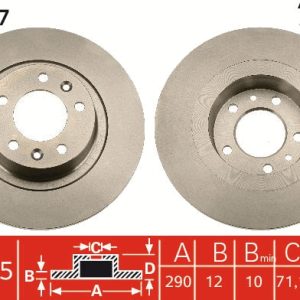 Disc frana TRW DF6047 – PEOUGET | AutoRival