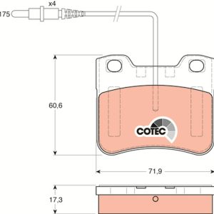 Set placute frana TRW GDB1031 – PEOUGET | AutoRival