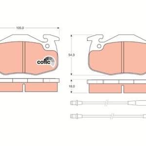 Set placute frana TRW GDB1033 – PEOUGET | AutoRival