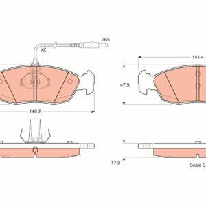Set placute frana TRW GDB1104 – PEOUGET | AutoRival