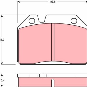 Set placute frana TRW GDB119 – PEOUGET | AutoRival
