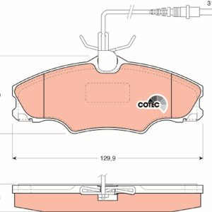 Set placute frana TRW GDB1193 – PEOUGET | AutoRival