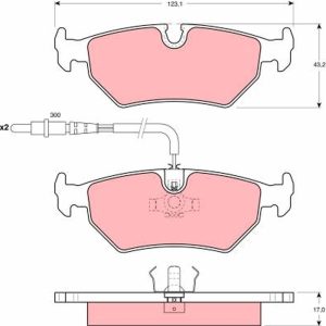 Set placute frana TRW GDB1258 – PEOUGET | AutoRival