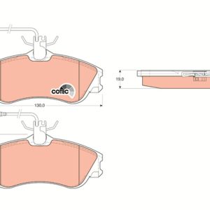 Set placute frana TRW GDB1260 – PEOUGET | AutoRival