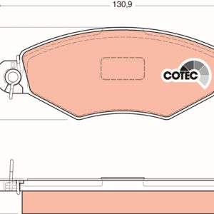 Set placute frana TRW GDB1361 – PEOUGET | AutoRival