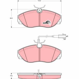 Set placute frana TRW GDB1425 – PEOUGET | AutoRival