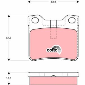 Set placute frana TRW GDB1432 – PEOUGET | AutoRival