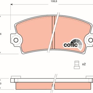 Set placute frana TRW GDB148 – PEOUGET | AutoRival