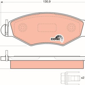 Set placute frana TRW GDB1500 – PEOUGET | AutoRival