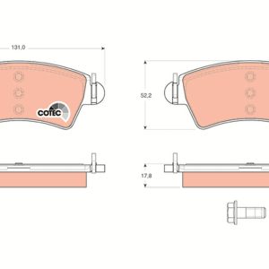 Set placute frana TRW GDB1501 – PEOUGET | AutoRival