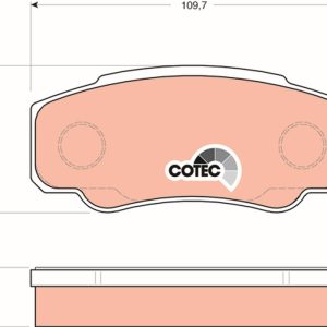 Set placute frana TRW GDB1521 – PEOUGET | AutoRival