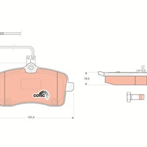 Set placute frana TRW GDB1594 – PEOUGET | AutoRival