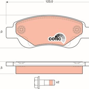 Set placute frana TRW GDB1633 – PEOUGET | AutoRival