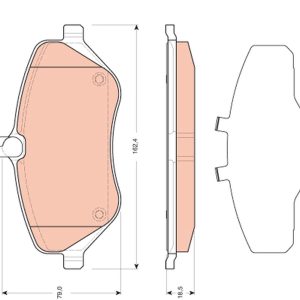 Set placute frana TRW GDB1663 – PEOUGET | AutoRival