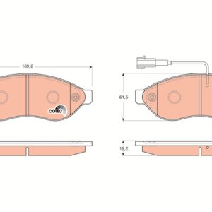 Set placute frana TRW GDB1681 – PEOUGET | AutoRival