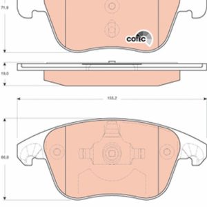 Set placute frana TRW GDB1691 – PEOUGET | AutoRival