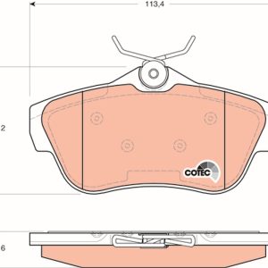 Set placute frana TRW GDB1740 – PEOUGET | AutoRival
