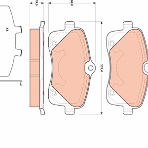 Set placute frana TRW GDB1895 – PEOUGET | AutoRival
