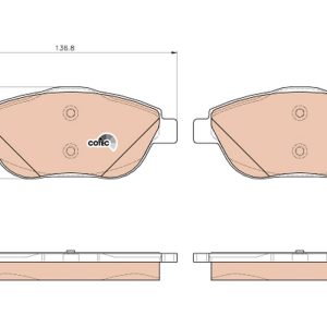 Set placute frana TRW GDB1926 – PEOUGET | AutoRival