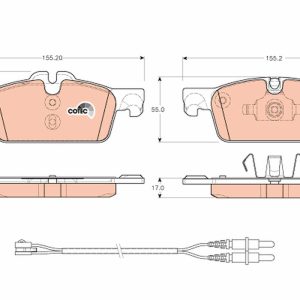 Set placute frana TRW GDB1929 – PEOUGET | AutoRival