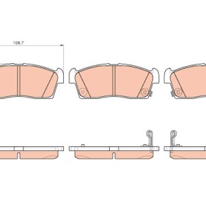 Set placute frana TRW GDB1940 – PEOUGET | AutoRival