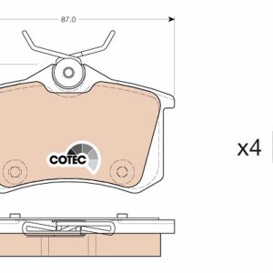 Set placute frana TRW GDB1973 – PEOUGET | AutoRival