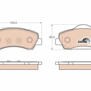 Set placute frana TRW GDB1992 – PEOUGET | AutoRival