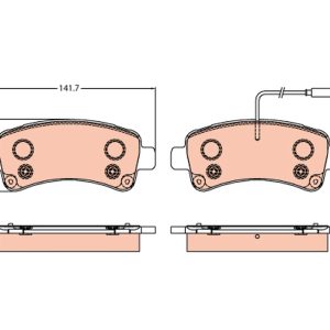 Set placute frana TRW GDB2106 – PEOUGET | AutoRival
