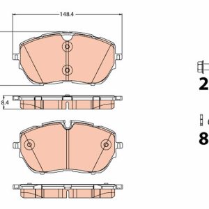 Set placute frana TRW GDB2121 – PEOUGET | AutoRival