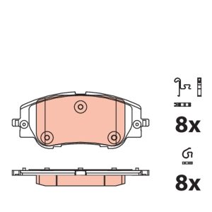 Set placute frana TRW GDB2478 – PEOUGET | AutoRival