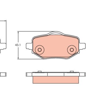 Set placute frana TRW GDB2480 – PEOUGET | AutoRival