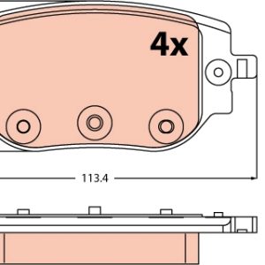 Set placute frana TRW GDB2613 – PEOUGET | AutoRival