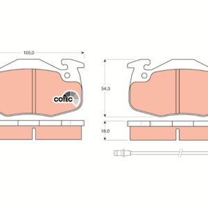 Set placute frana TRW GDB327 – PEOUGET | AutoRival