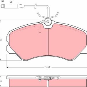 Set placute frana TRW GDB447 – PEOUGET | AutoRival