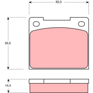 Set placute frana TRW GDB533 – PEOUGET | AutoRival