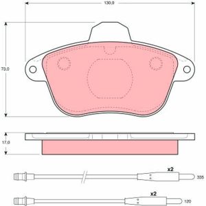 Set placute frana TRW GDB796 – PEOUGET | AutoRival
