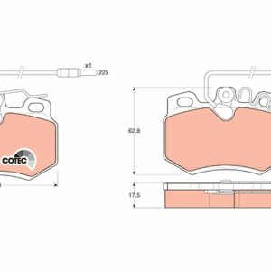 Set placute frana TRW GDB808 – PEOUGET | AutoRival