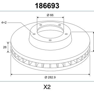 Disc frana VALEO 186693