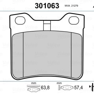 Set placute frana VALEO 301063 – PEOUGET | AutoRival